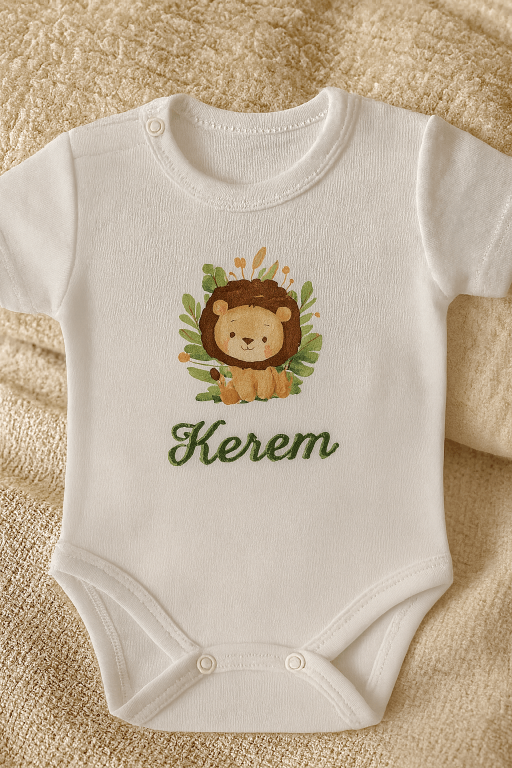 İsme Özel Nakışlı 4lü Zıbın Body Set - Mini Zoo