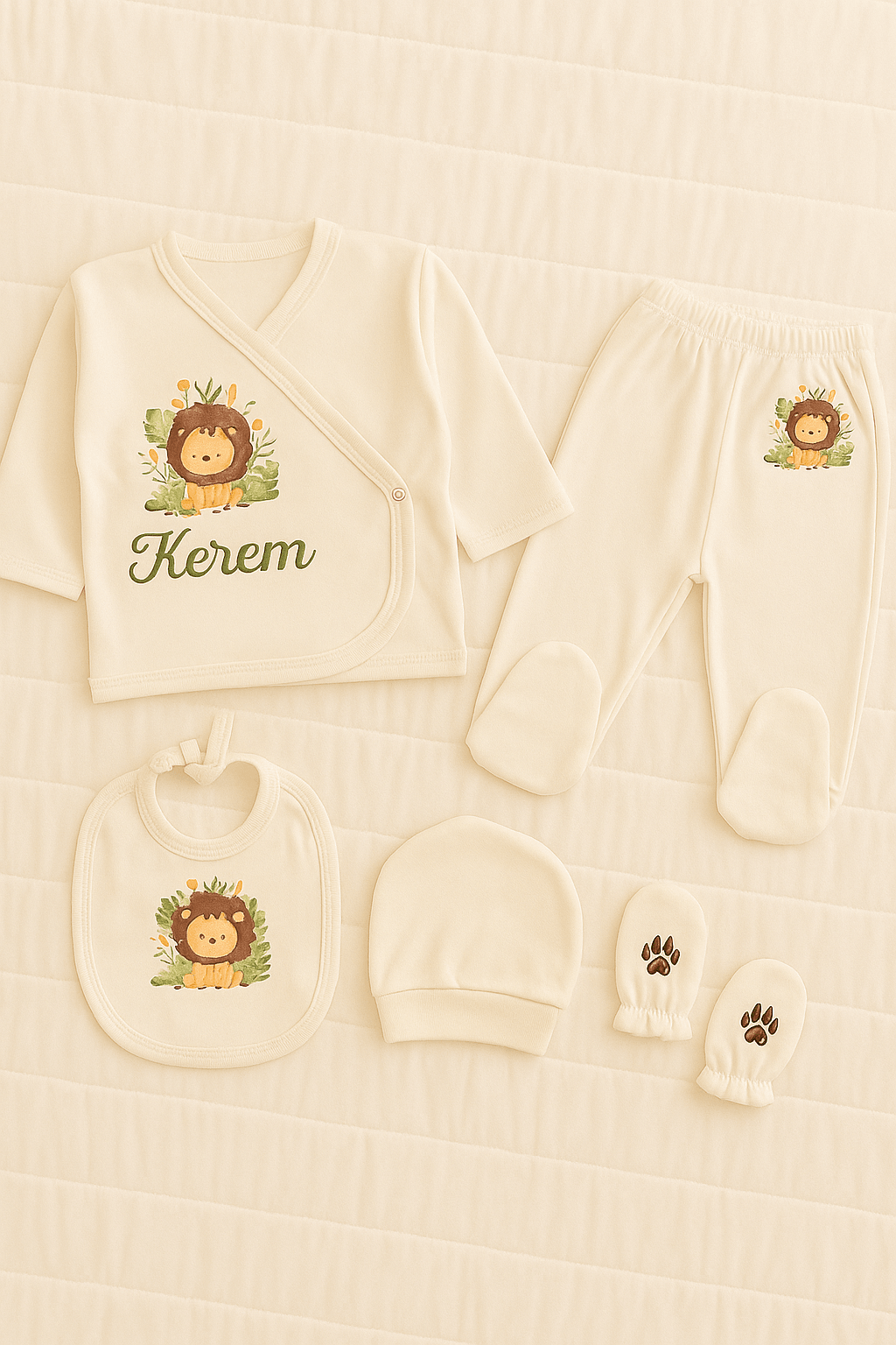 Hoşgeldin Set 1 (Yenidoğan 5'li Set ve El Yapımı Oyuncak)