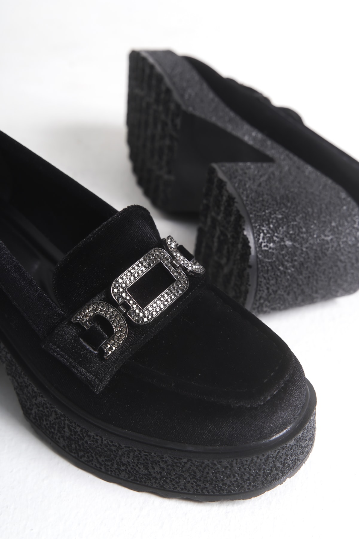 LEGO Kadife Tokalı Kadın Loafer Ayakkabı