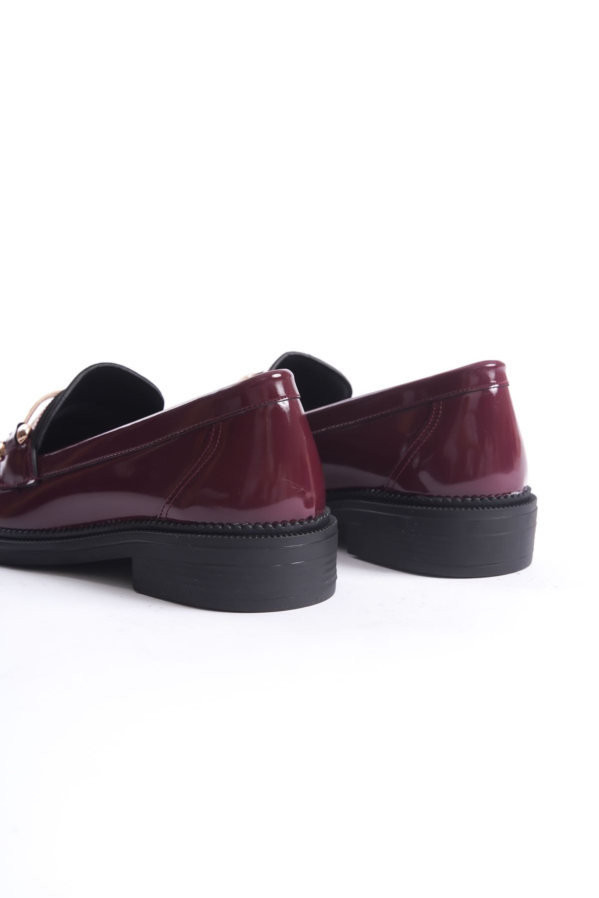 Fran Toka Detaylı Bordo Loafer Ayakkabı