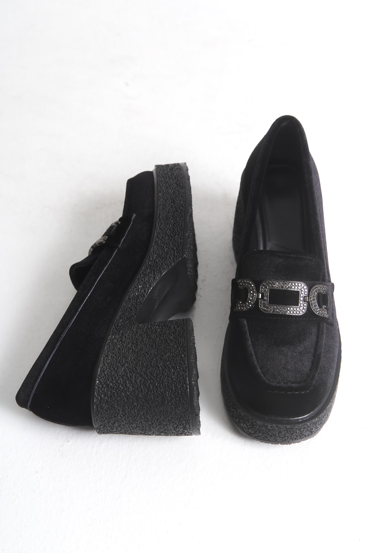 LEGO Kadife Tokalı Kadın Loafer Ayakkabı
