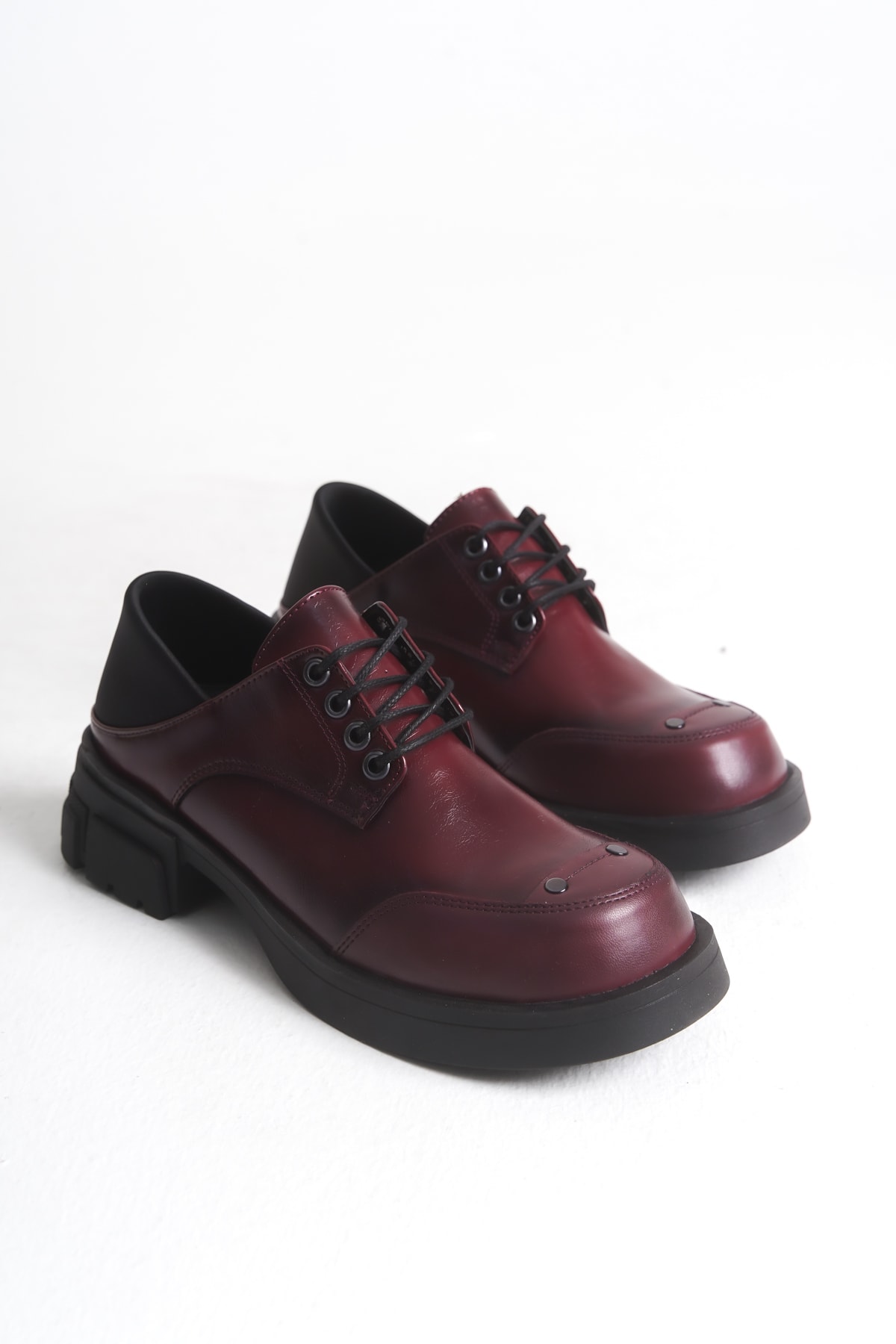 CHALL Kadın Bağcıklı Loafer Ayakkabı - chall bordo