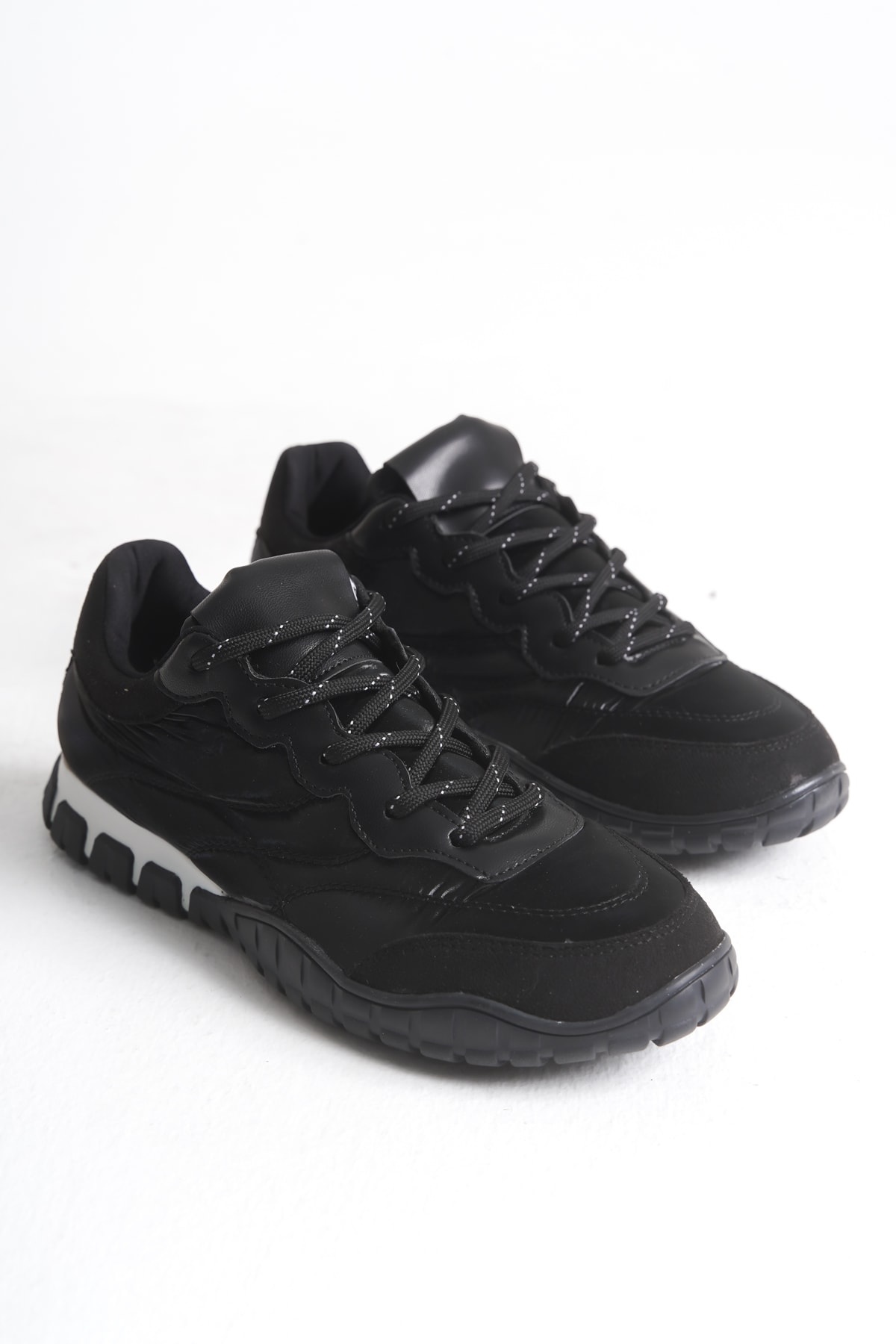 RİSELL Paraşüt Kumaşlı Kadın Sneakers - risel siyah
