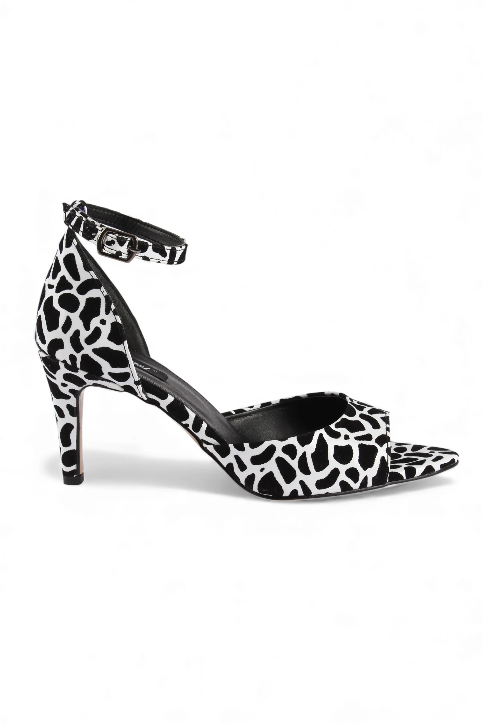 MELOSSA Siyah Beyaz Desenli Kadın Topuklu Ayakkabı - siyah beyaz