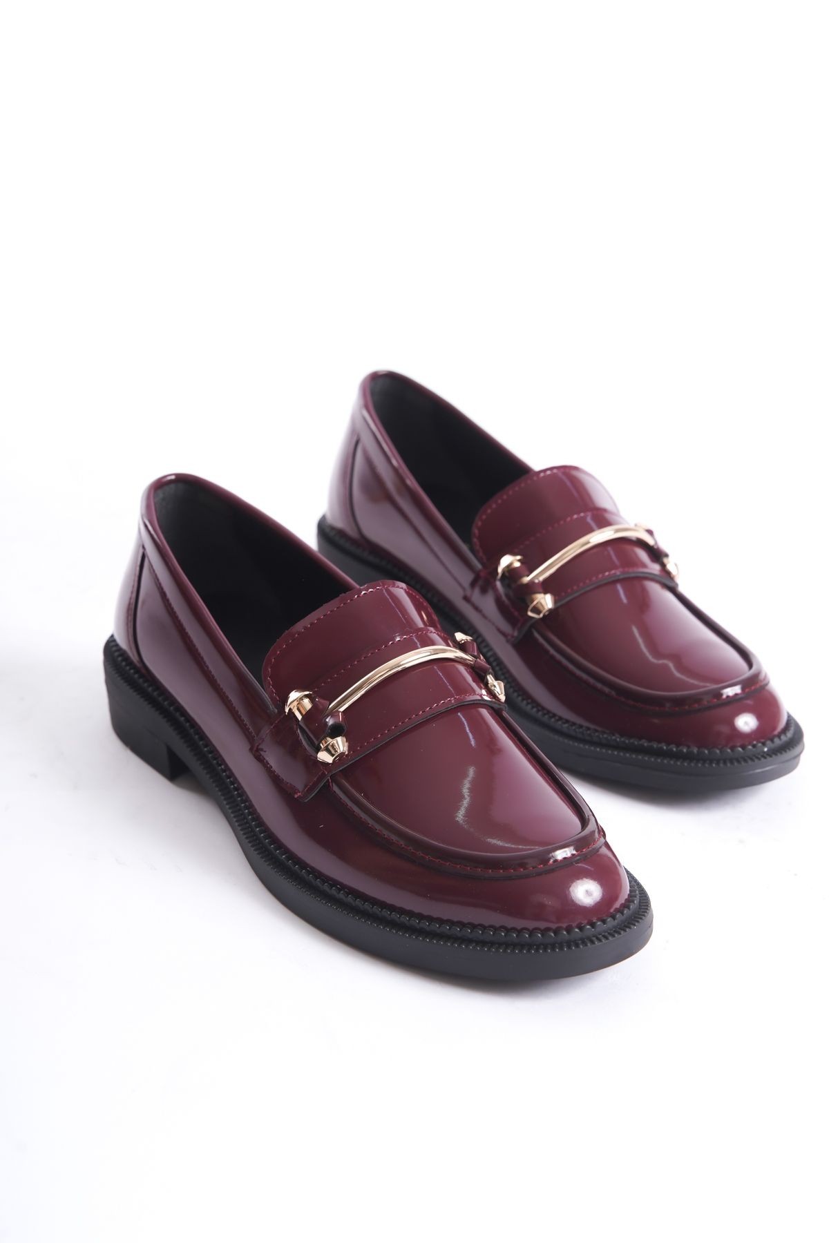 Fran Toka Detaylı Bordo Loafer Ayakkabı