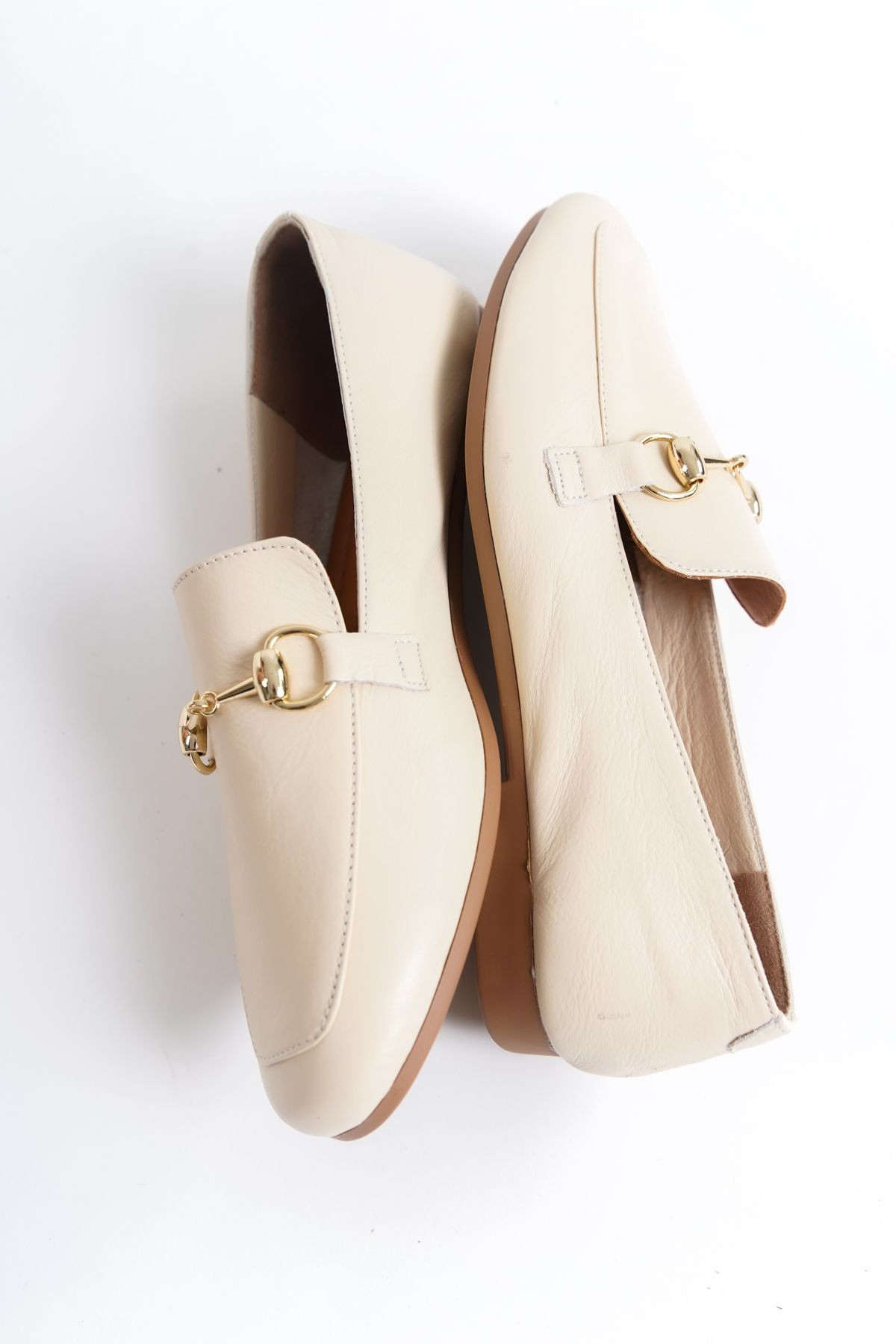 Deri Babet Toka Detaylı Loafer