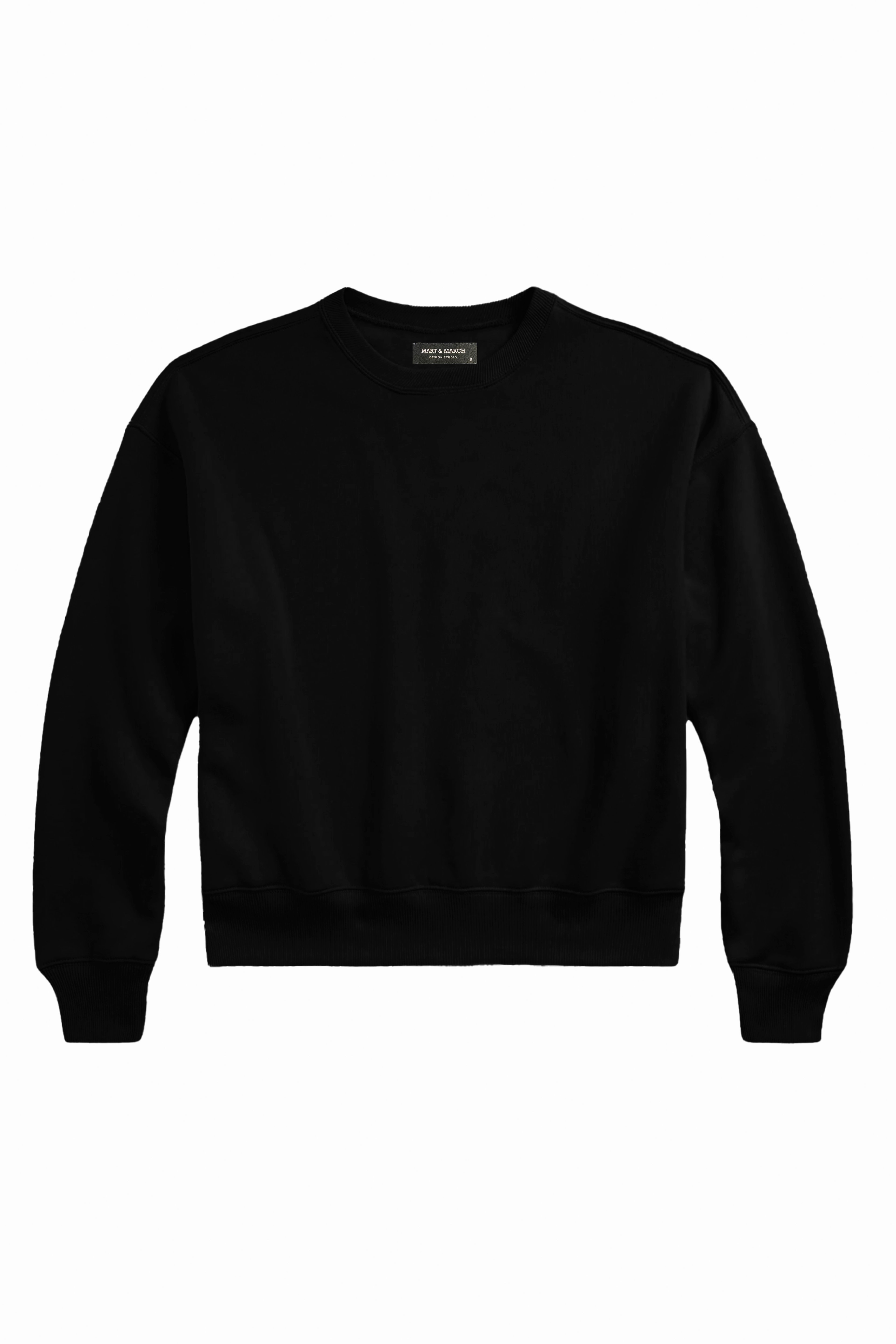 Siyah polarlı basic sweatshirt