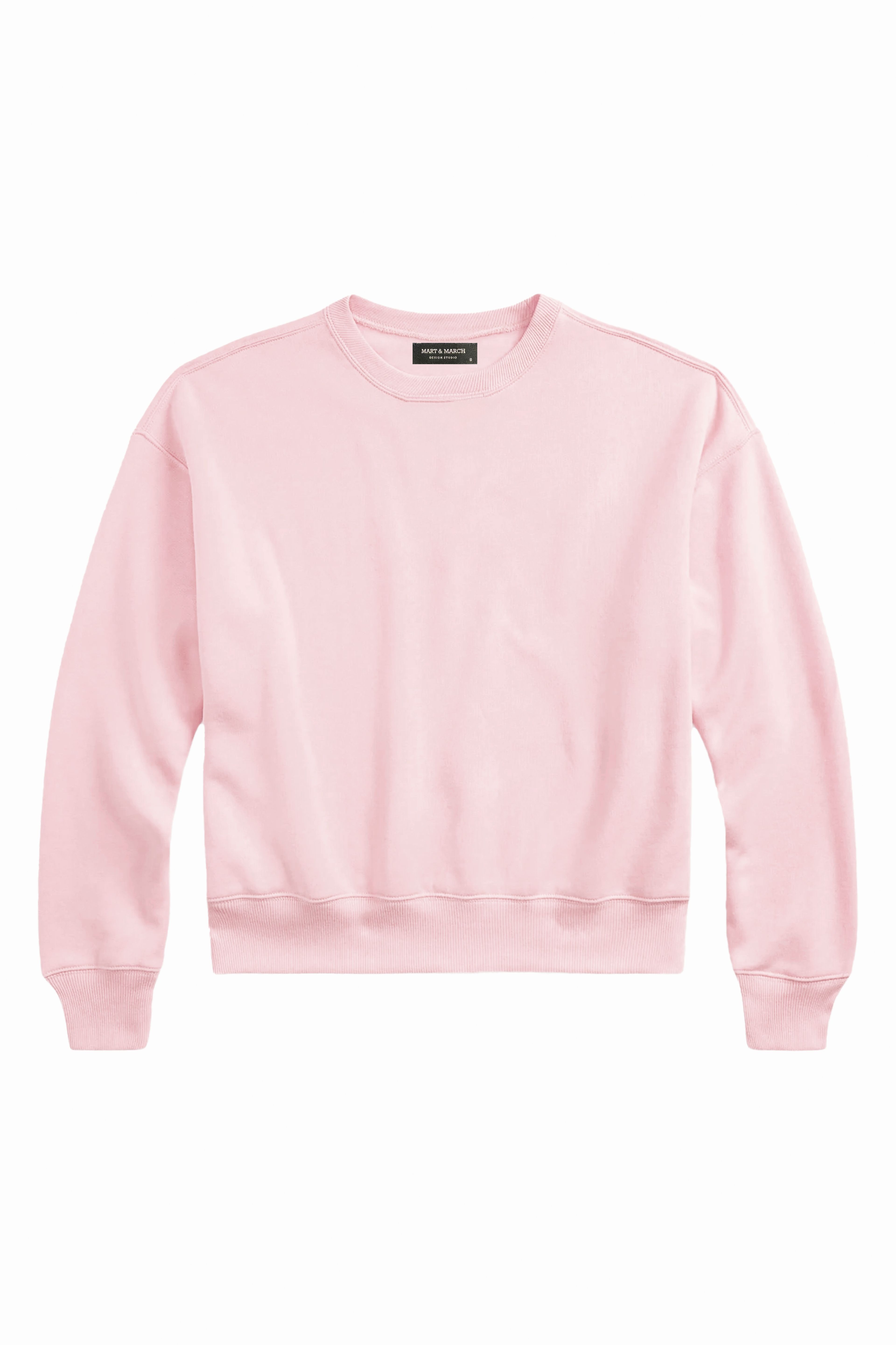 Pembe polarlı basic sweatshirt