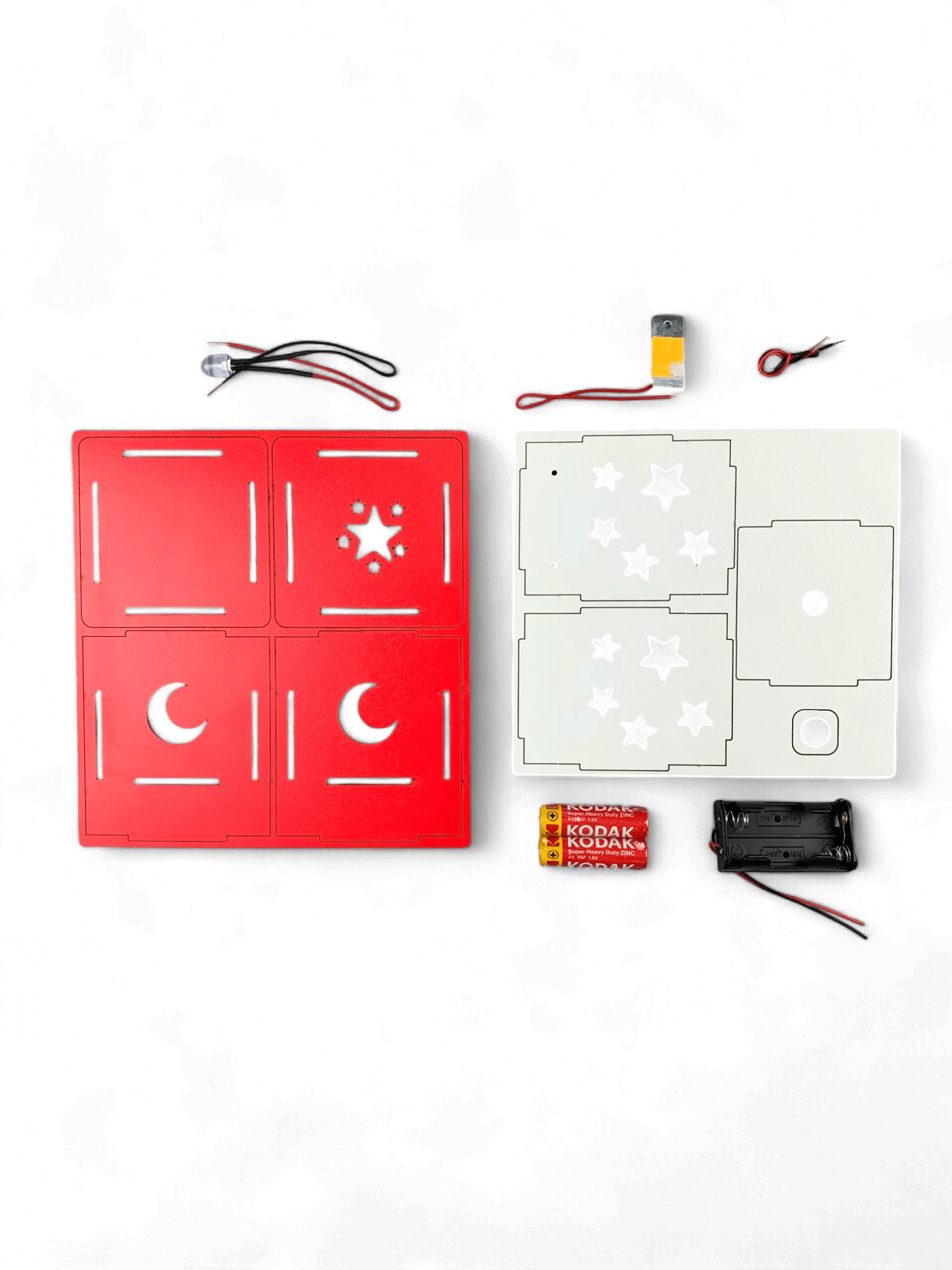 Bi' Demonte Gece Lambası - Lamba Devreli Ahşap Gece Lambası - STEM Robotik Demonte Devre