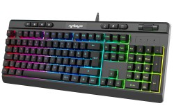 Warp Spectra WRP-S1 RGB Full Membrane 104 Keys Extra Multimedia Rollover with Voice Control  Mechanism Reflex Knitted Wired Gaming Keyboard