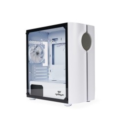 Warp Spectra Tempered Glass Micro ATX USB 3.0 4 x 120mm RGB Fan WHITE Gamer Computer Case