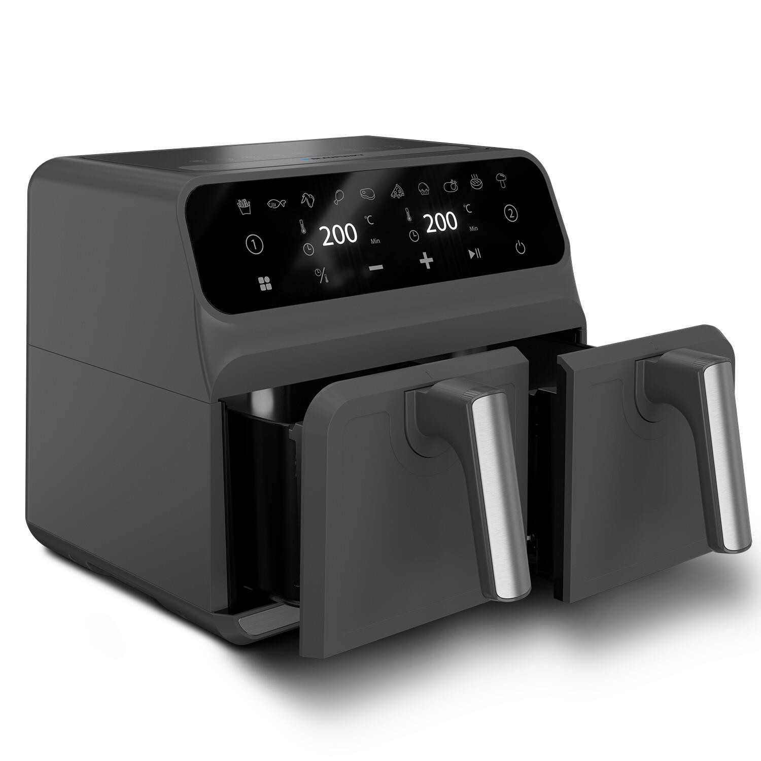 Blaupunkt D7800 Taste Master Dual Basket Texturenmatik 4+4 Litre Air Fryer  1700W Black