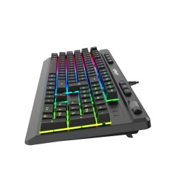 Warp Spectra WRP-S1 RGB Full Membrane 104 Keys Extra Multimedia Rollover with Voice Control  Mechanism Reflex Knitted Wired Gaming Keyboard