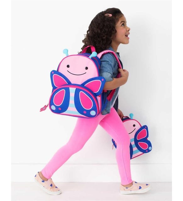 SKİP HOP ZOO LITTLE KID BACKPACK BUTTERFLY ORTA BOY ÇANTA - PEMBE-MAVİ