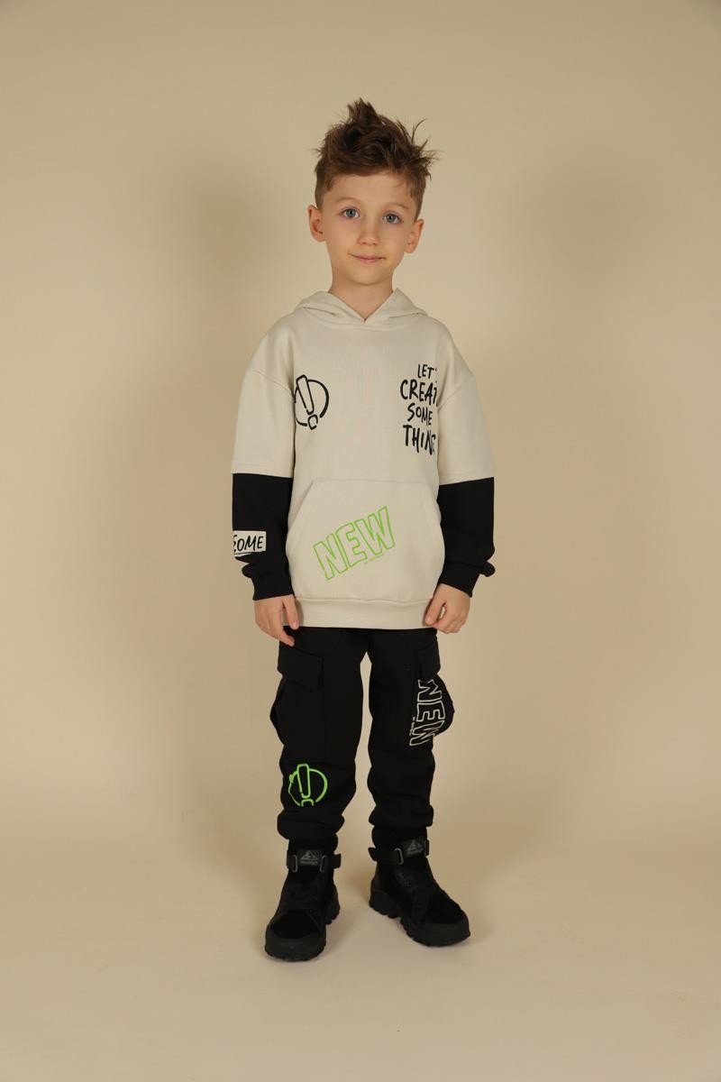 04-08 Yaş Erkek Çocuk Gri Renk Super Sweat Pantolon Takım