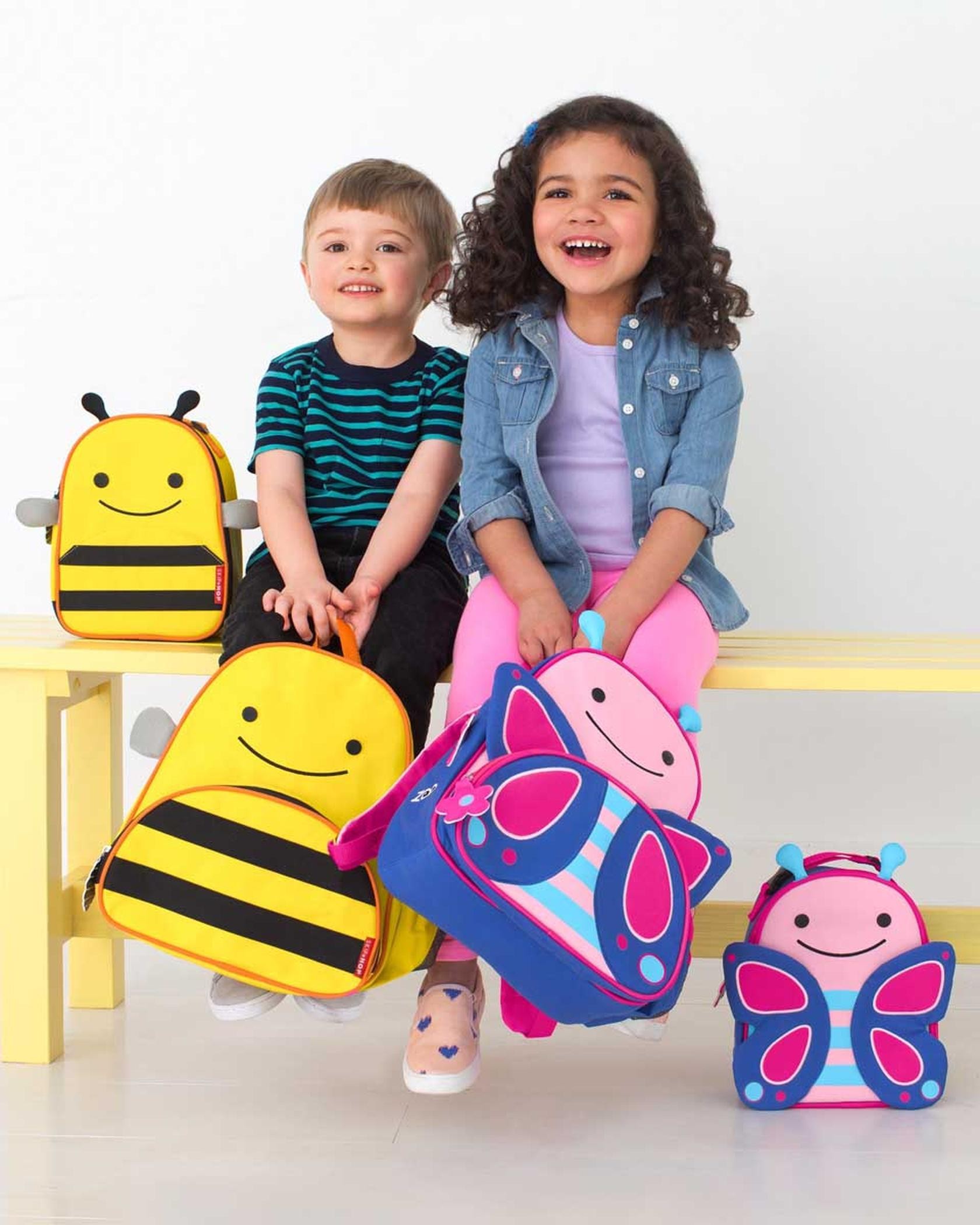 SKİP HOP ZOO LITTLE KID BACKPACK BUTTERFLY ORTA BOY ÇANTA - PEMBE-MAVİ