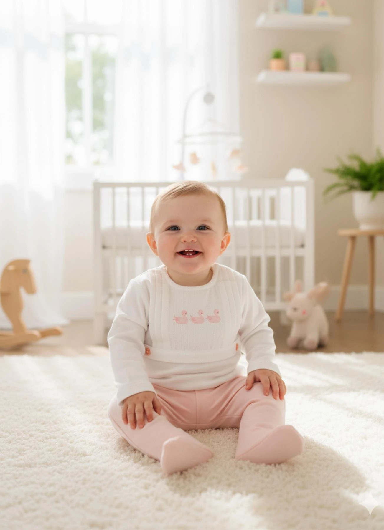 KİTİKATE 0-6 AY ARASI ORGANİK PAMUK SWAN İKİLİ TAKIM - PEMBE