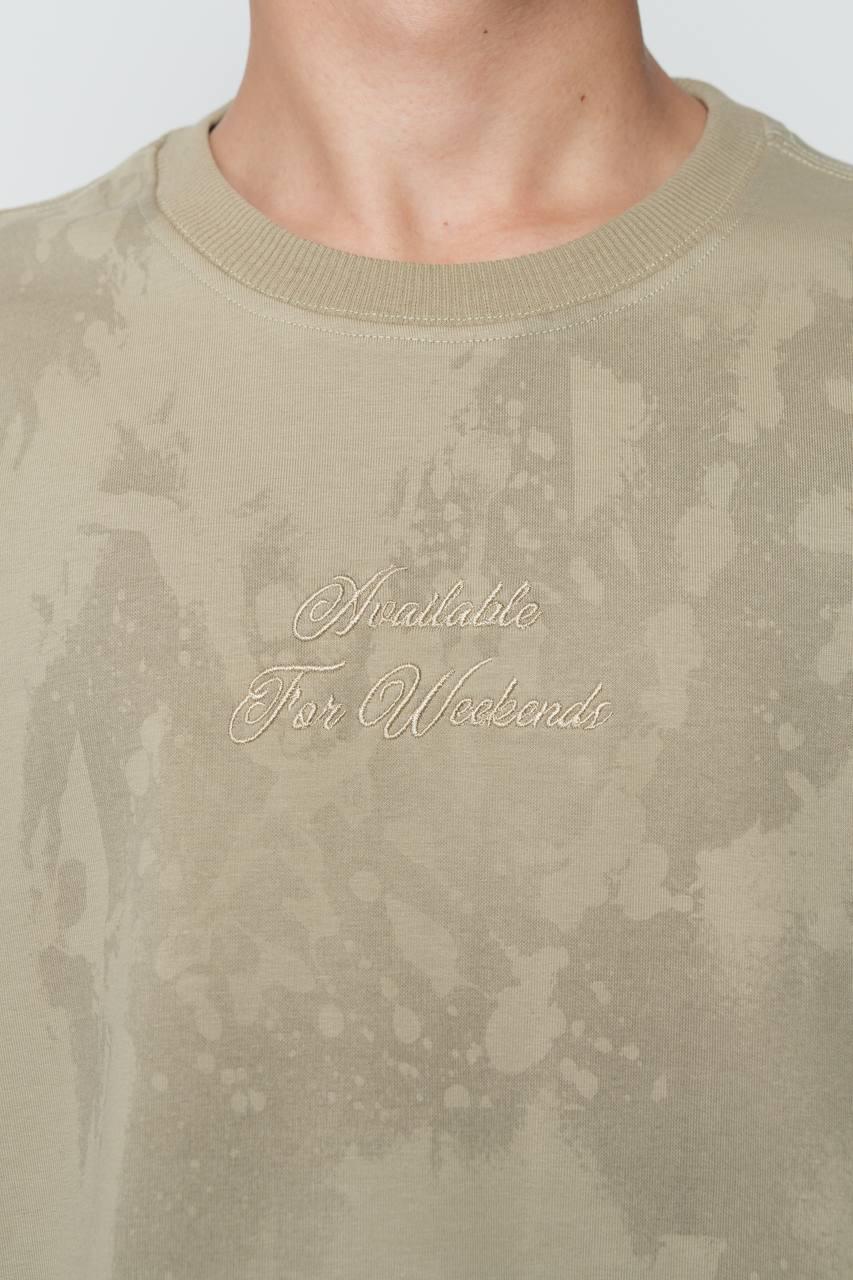 LOCOLOCO 2 İPLİK FOR WEEKEN YAZI KABARTMALI SWEAT (9-15 YAŞ ARASI) - YEŞİL