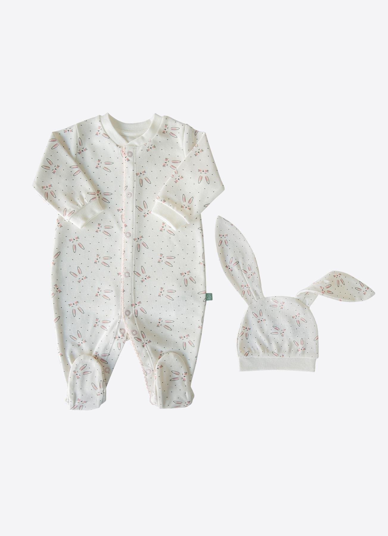 KITIKATE ORGANİK RABBIT ŞAPKALI TULUM - EKRU