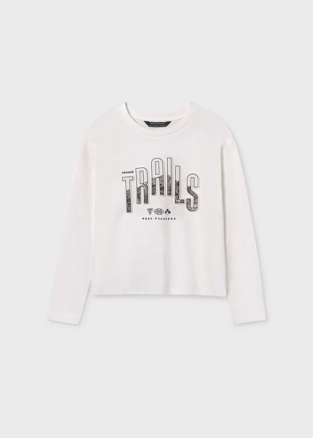 MAYORAL 10-16 YAŞ ARASI UZUN KOLLU T-SHIRT - KREM
