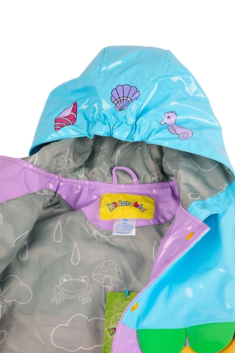 KİDORABLE DENİZ KIZI ÇOCUK YAĞMURLUK - MOR