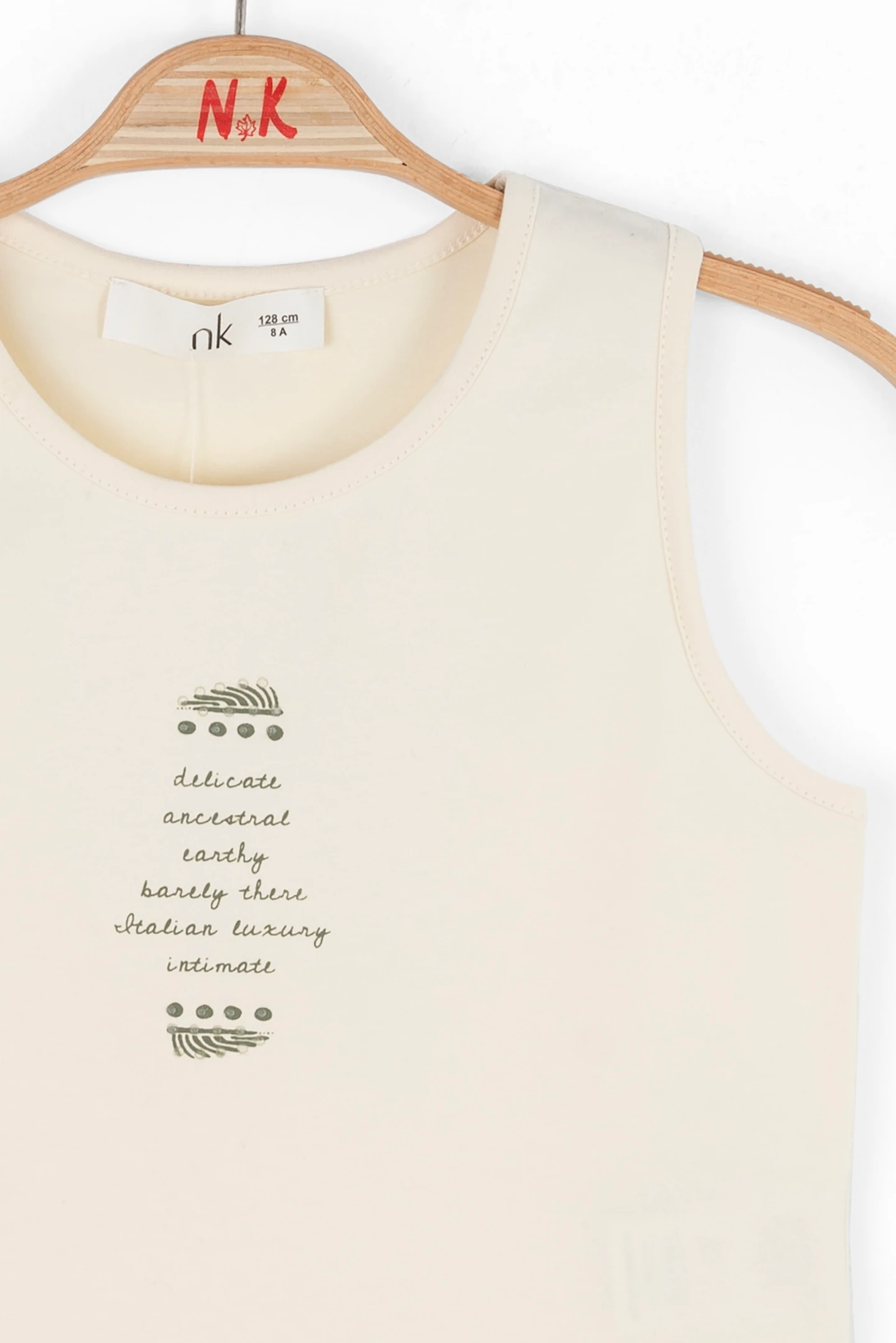 08-14 YAŞ KIZ ÇOCUK VİZON-KREM TAOS ETEKLİ ÜÇLÜ TAKIM - VİZON-KREM