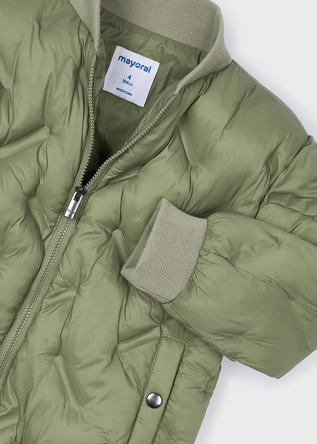 Mayoral Unisex Çocuk Mont – 4-10 Yaş, Yeşil, Su İtici, Rüzgar Geçirmez, Fermuarlı ve Cepli