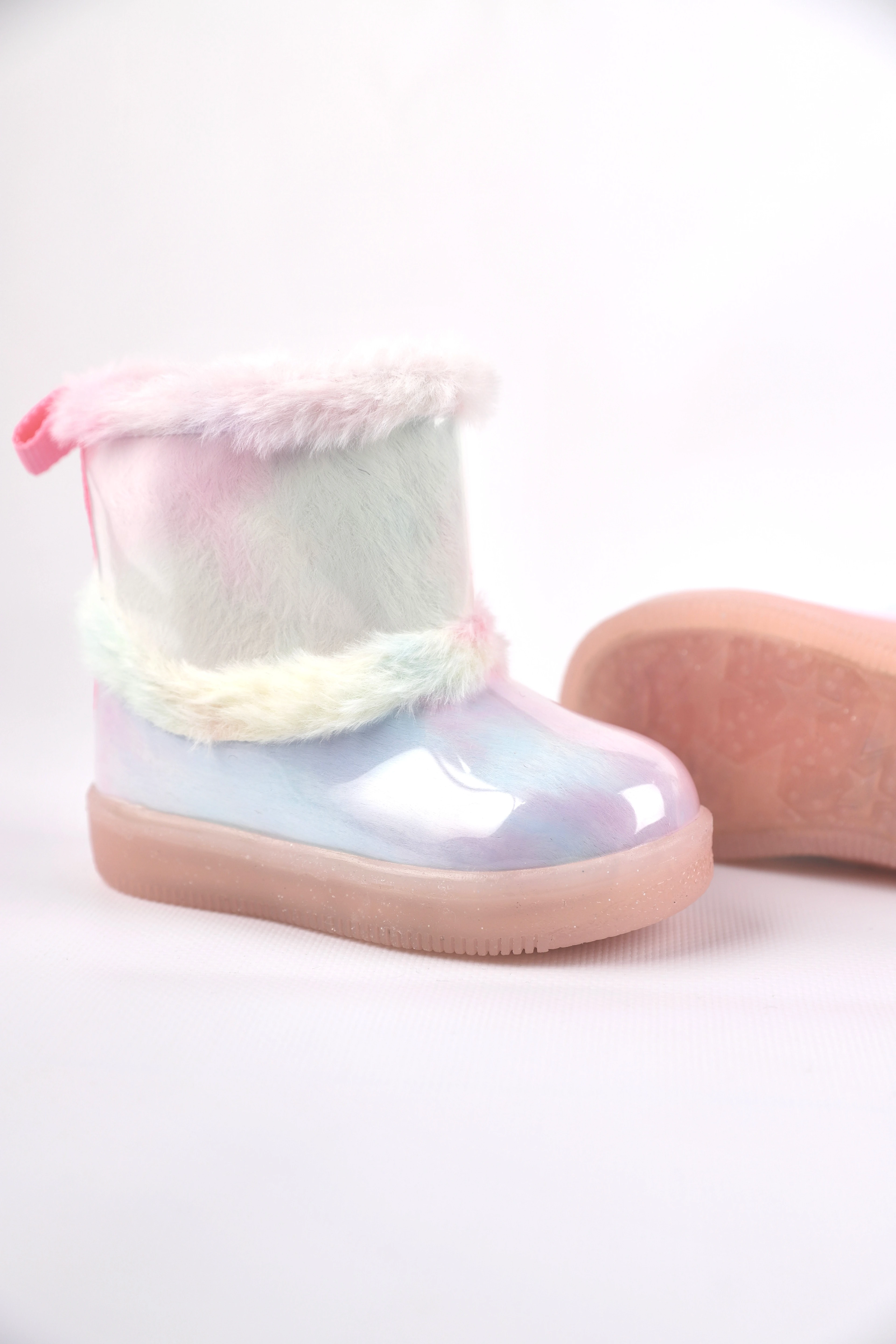 Vicco Peli Işıklı Kürklü Kız Çocuk Bot – Fermuarlı Anatomik Taban | 22-25 Numara