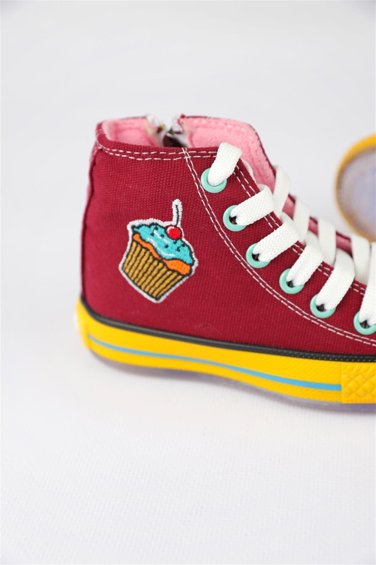 26 - 35 Numara Kız Çocuk Bordo Dustin Cookie Converse Ayakkabı