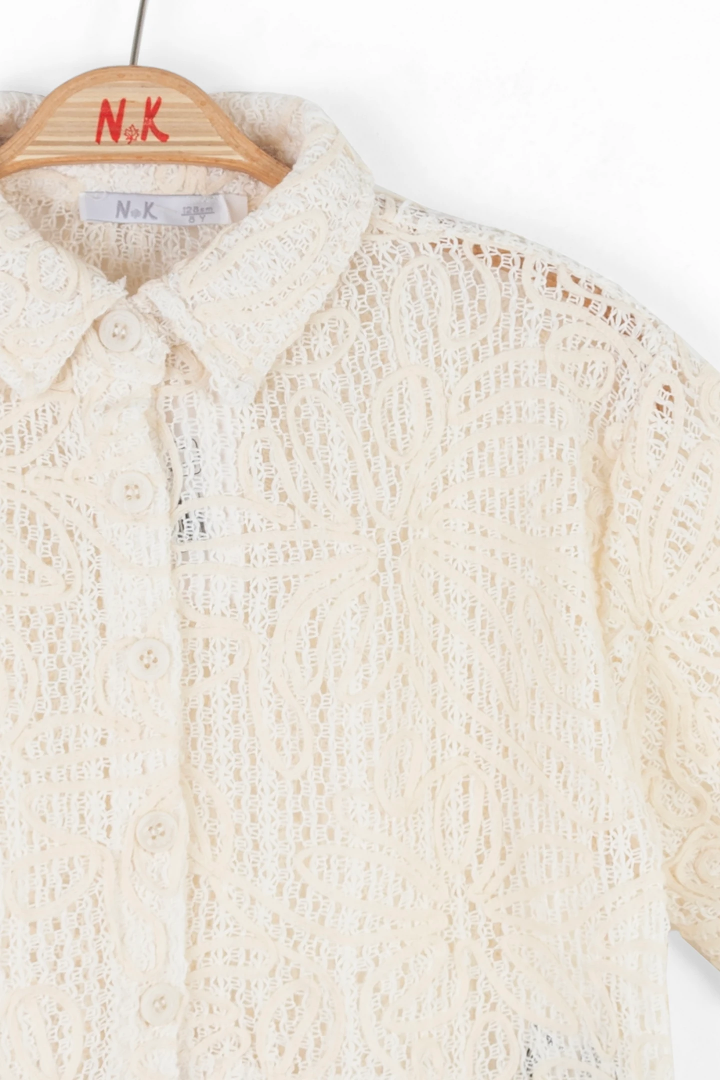 08-14 YAŞ KIZ ÇOCUK VİZON-KREM TAOS ETEKLİ ÜÇLÜ TAKIM - VİZON-KREM