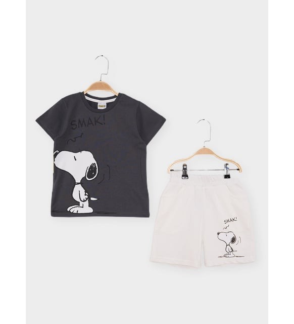 05-08 YAŞ ERKEK ÇOCUK SNOOPY İKİLİ TAKIM - FÜME