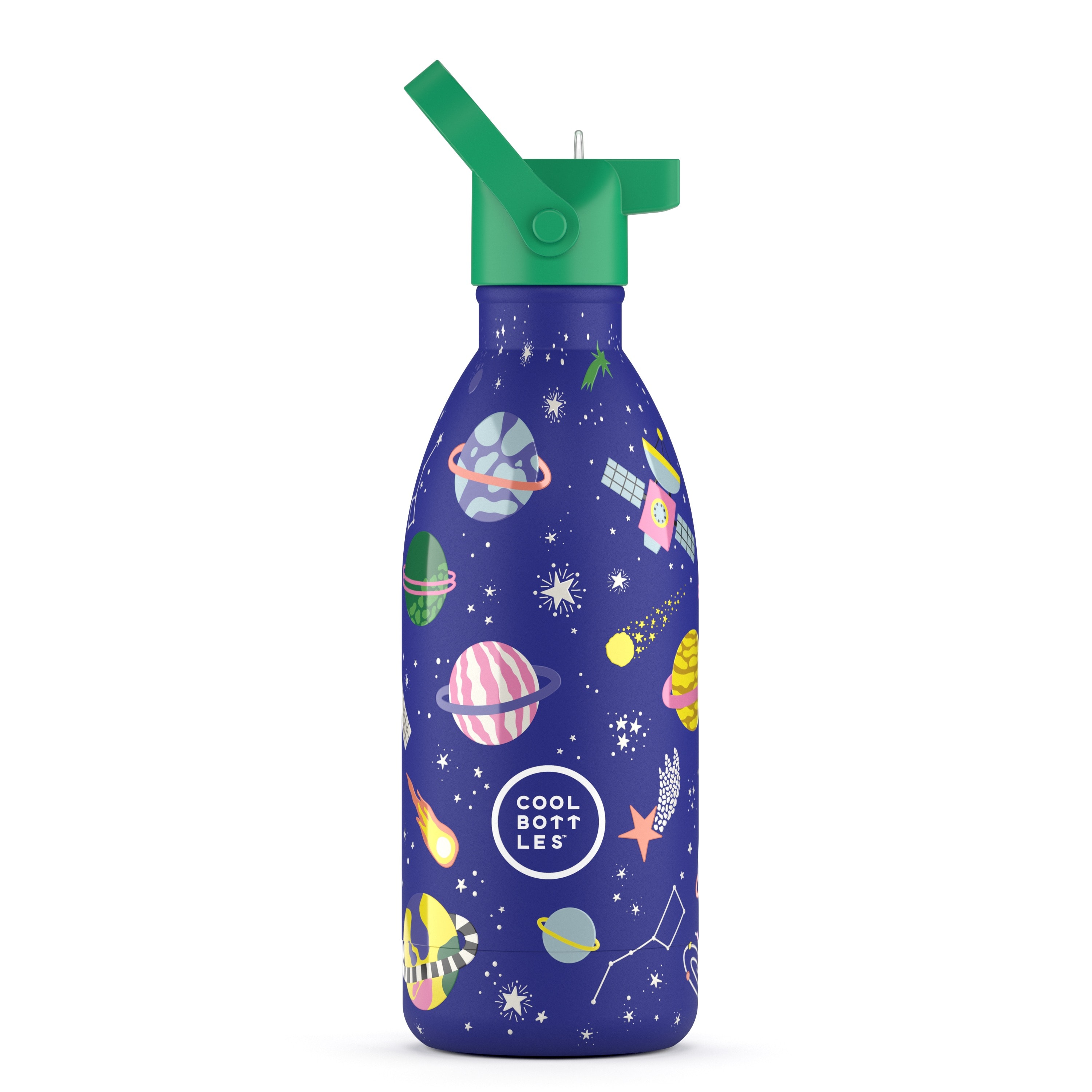 COOL BOTTLES EXPLORER SERİSİ STELLAR JOURNEY 500ML - LACİVERT | Çocuklar İçin Paslanmaz Çelik Suluk