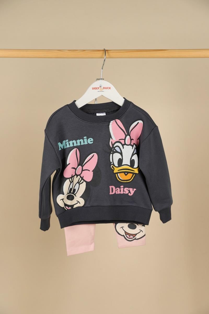 06-24 Ay Kız Bebek Füme Renk Minnie Mouse Lisanslı Takım