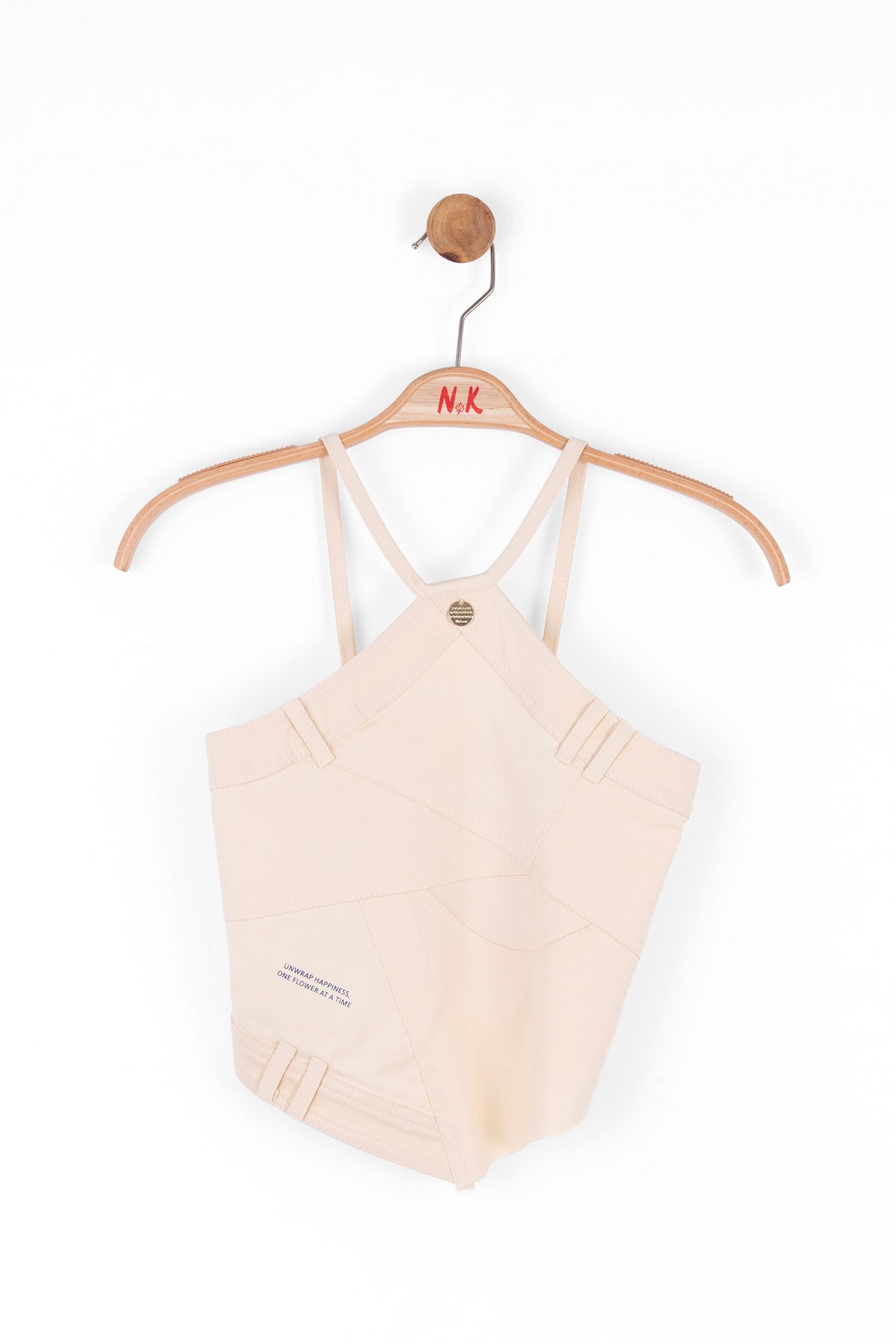 10-16 YAŞ KREM PARÇALI CROP - KREM