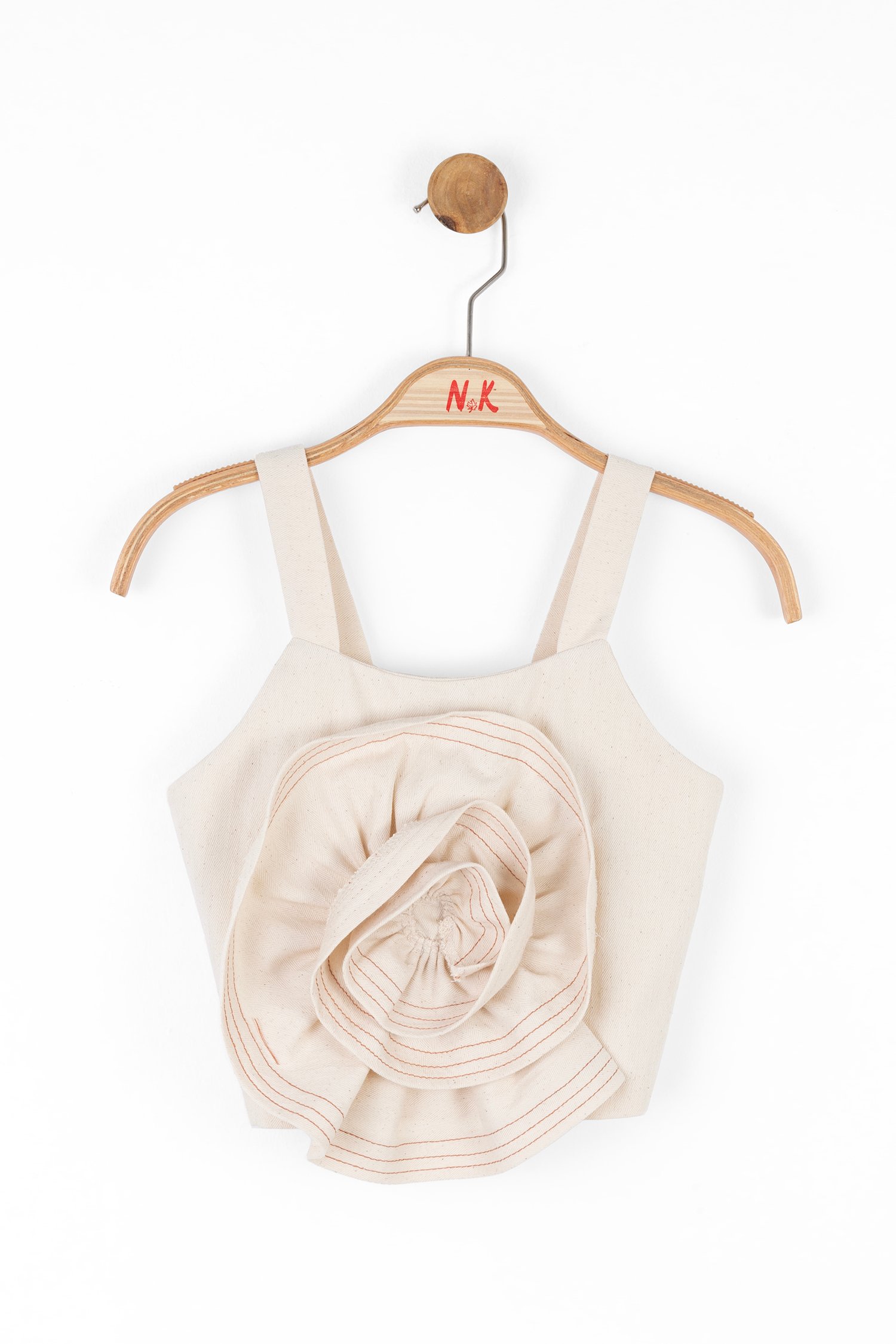 08-14 YAŞ KREM PANTOLON CROP TAKIM - KREM