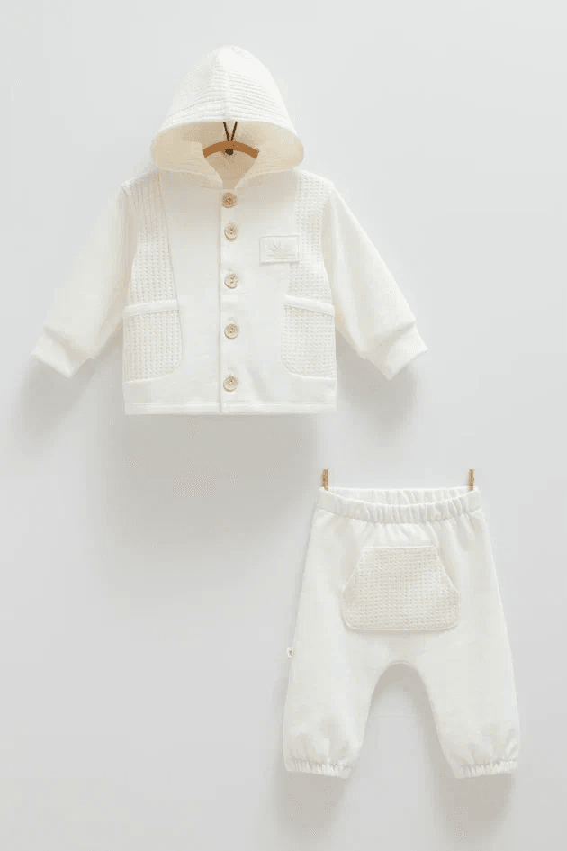 CARAMEL 01-12 AY HIRKA PANTOLON TAKIM - EKRU