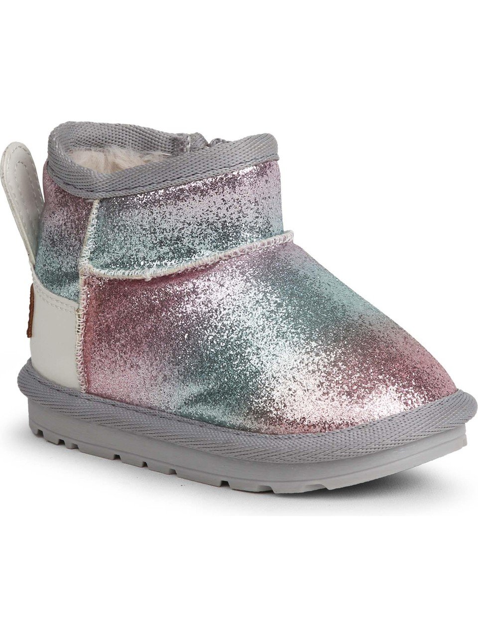 Buckhead Shasta Kız Çocuk Gri Renk İçi Kürklü Simli Fermuarlı Bot (21-30 Numara)