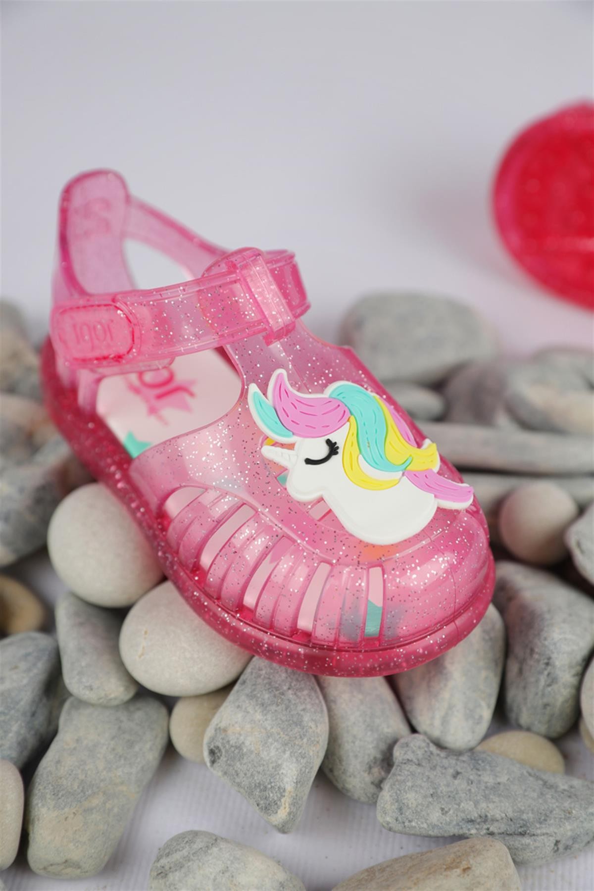 19 - 25 Numara Kız Çocuk Fuşya İgor Tobby Gloss Unicorn Sandalet