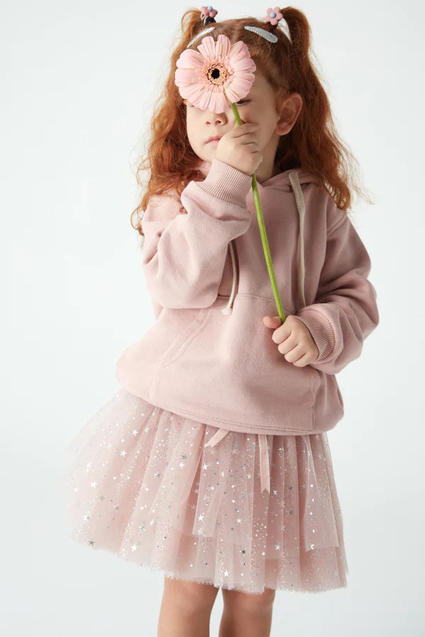 PETİT CORAL 01-06 YAŞ KIZ ÇOCUK STARDUST TÜTÜ ETEK - PEMBE