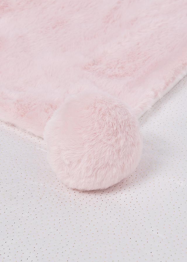 Mayoral 100x80 cm Pembe Renk Battaniye – Yumuşak, Ponponlu ve Şık Bebek Battaniyesi