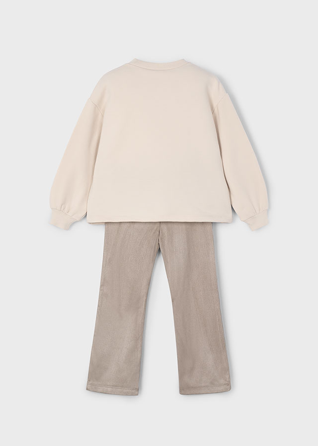 Mayoral Kız Çocuk Tavşan Baskılı Takım - 4-10 Yaş | Yumuşak Sweatshirt ve Pantolon
