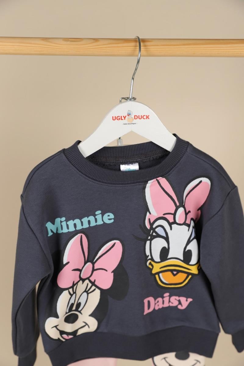 06-24 Ay Kız Bebek Füme Renk Minnie Mouse Lisanslı Takım