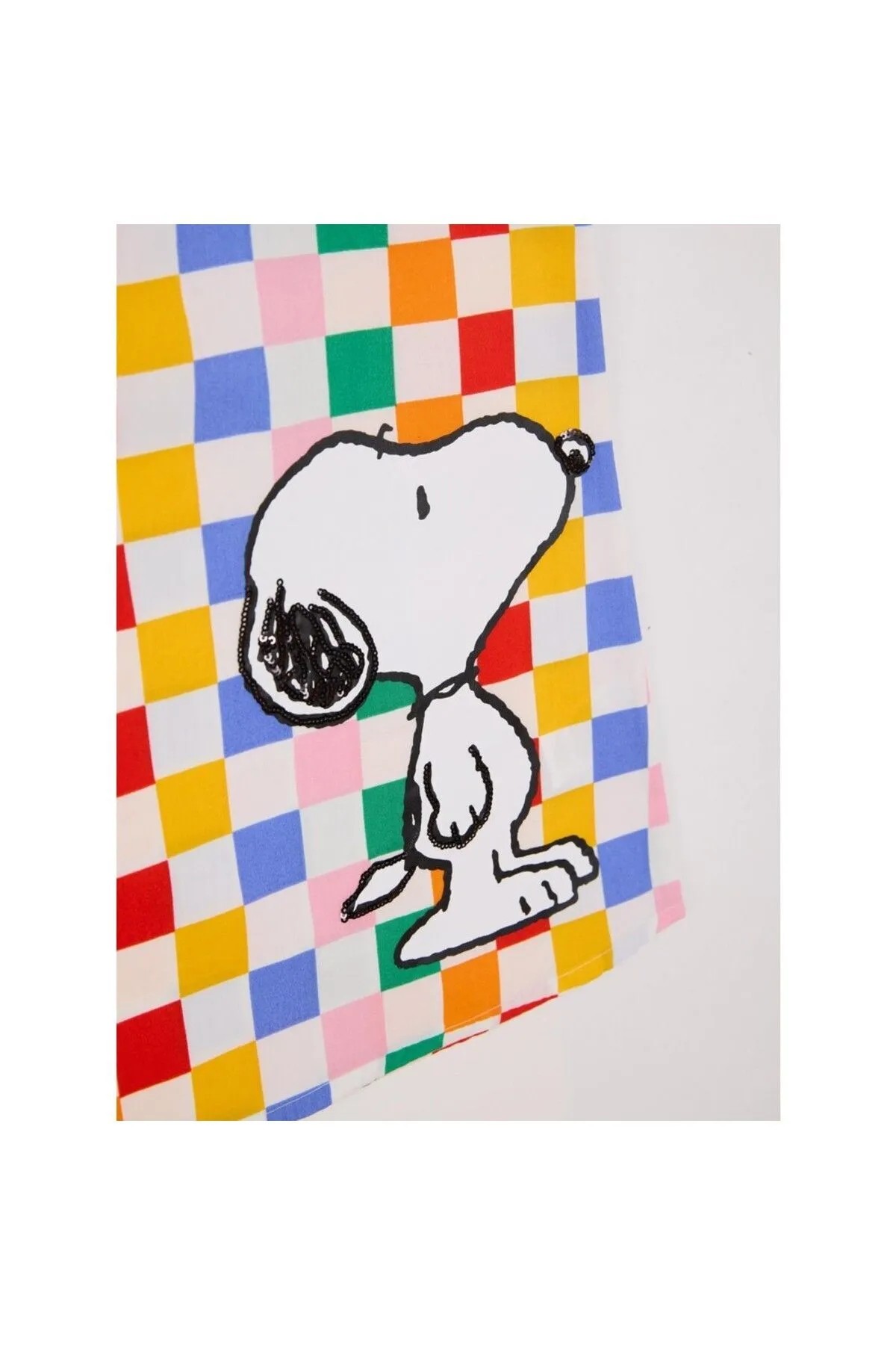 02-05 YAŞ ARASI KIZ ÇOCUK SNOOPY ELBİSE - ÇOK RENKLİ