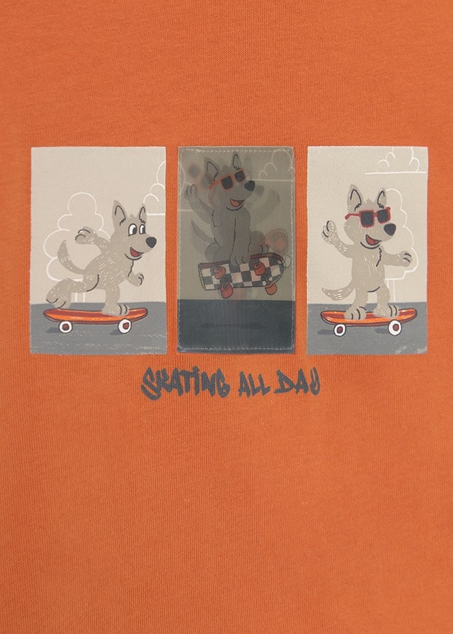 MAYORAL SKATE HOLOGRAMLI SWEAT BELİ PAÇASI LASTİK PANTOLON TAKIM (01-04 YAŞ ARASI) - BEJ-TURUNCU