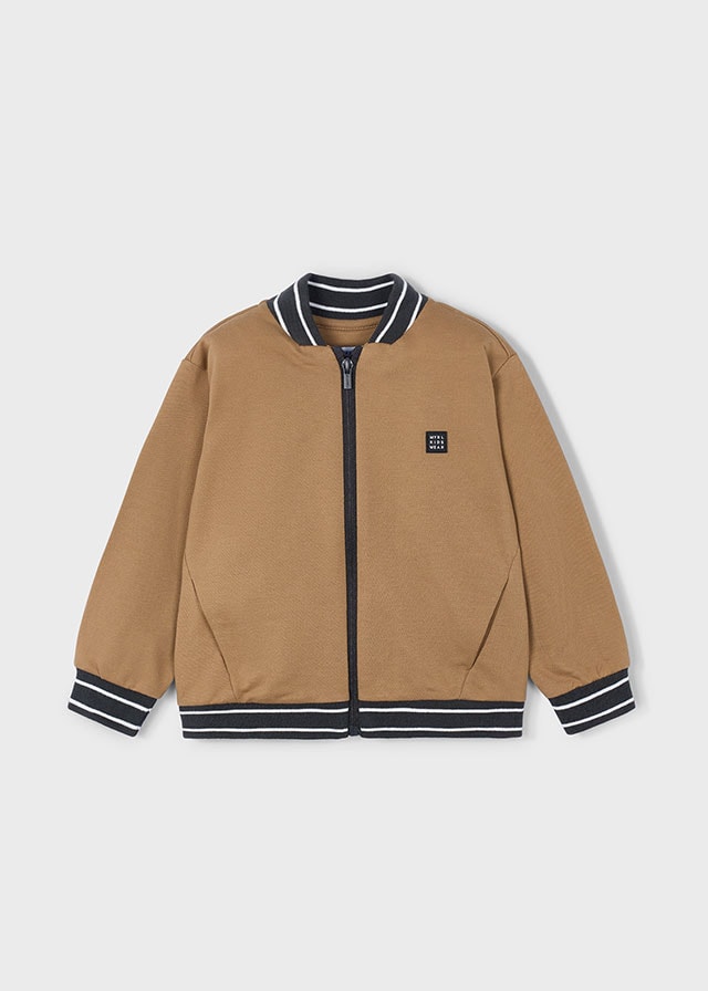 Mayoral 3’lü Erkek Çocuk Takım | 4-10 Yaş | Kahve Hırka + Ekru Baskılı Tişört + Antrasit Eşofman Altı