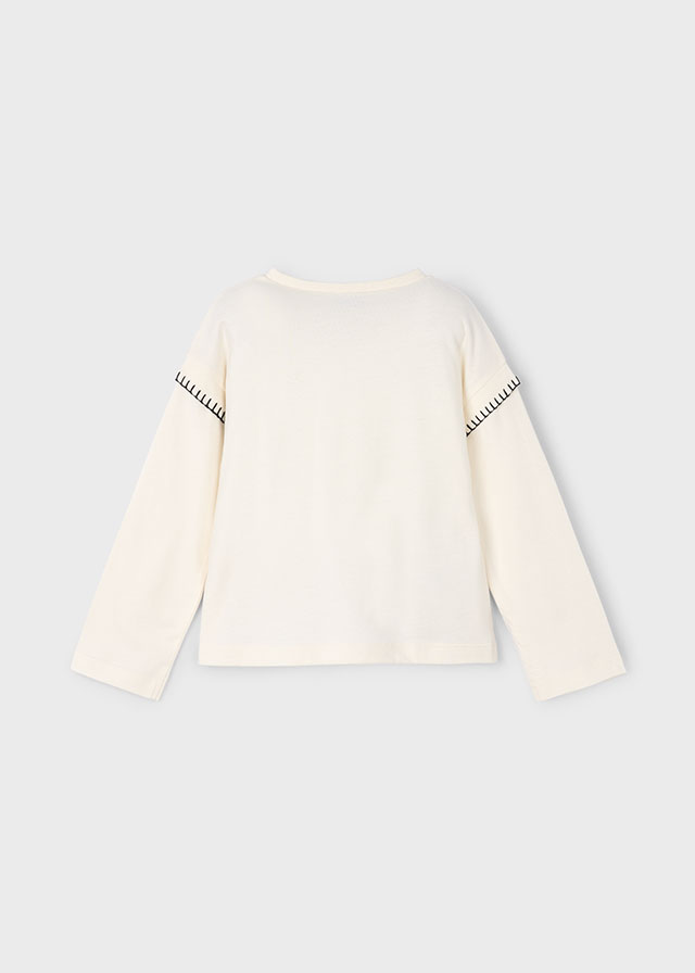 Mayoral Kız Çocuk Ayıcık Baskılı Pamuklu Bluz - 4-10 Yaş | Yumuşacık & Şık Tasarım