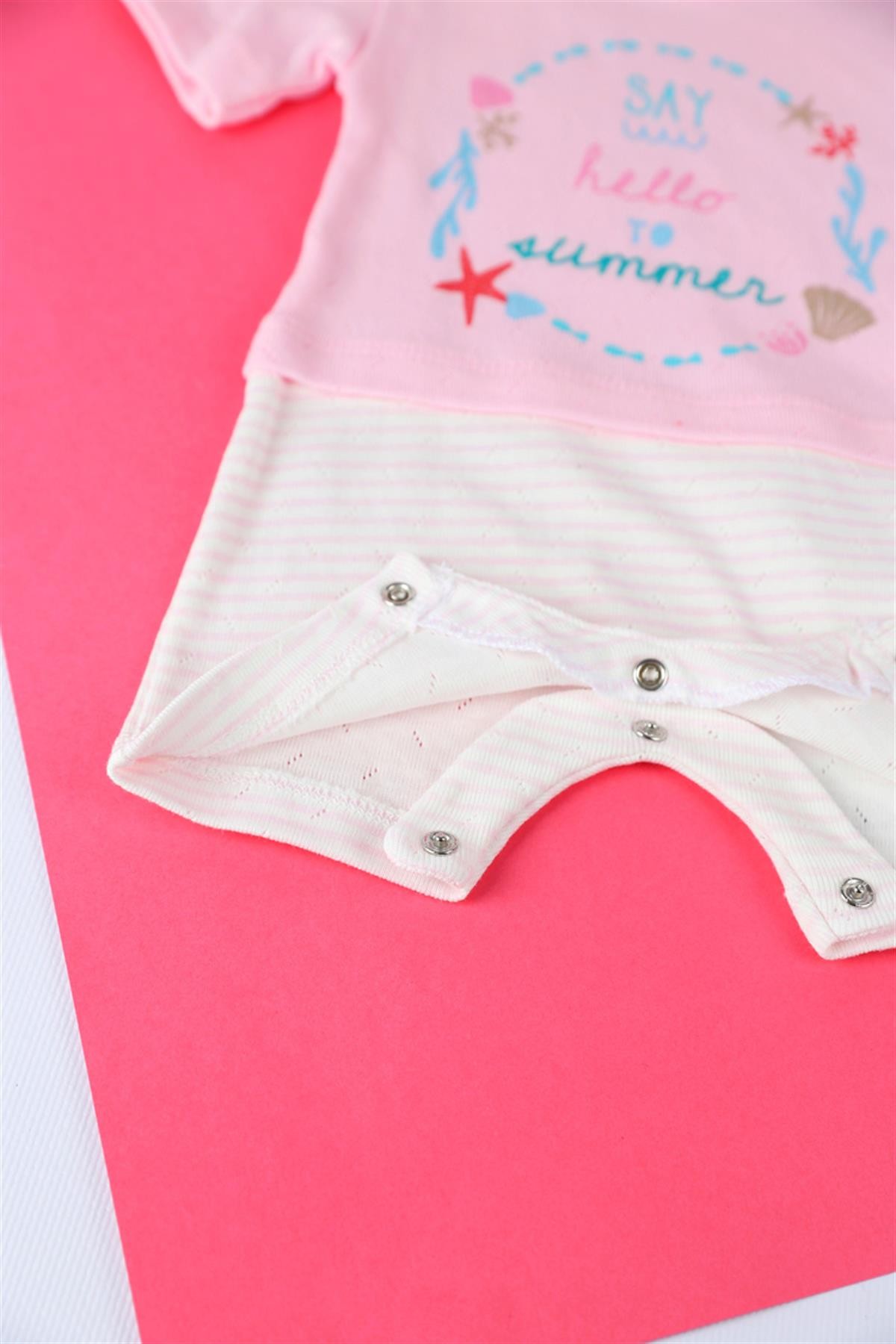 03-18 Ay Kız Bebek Pembe Golf Tulum