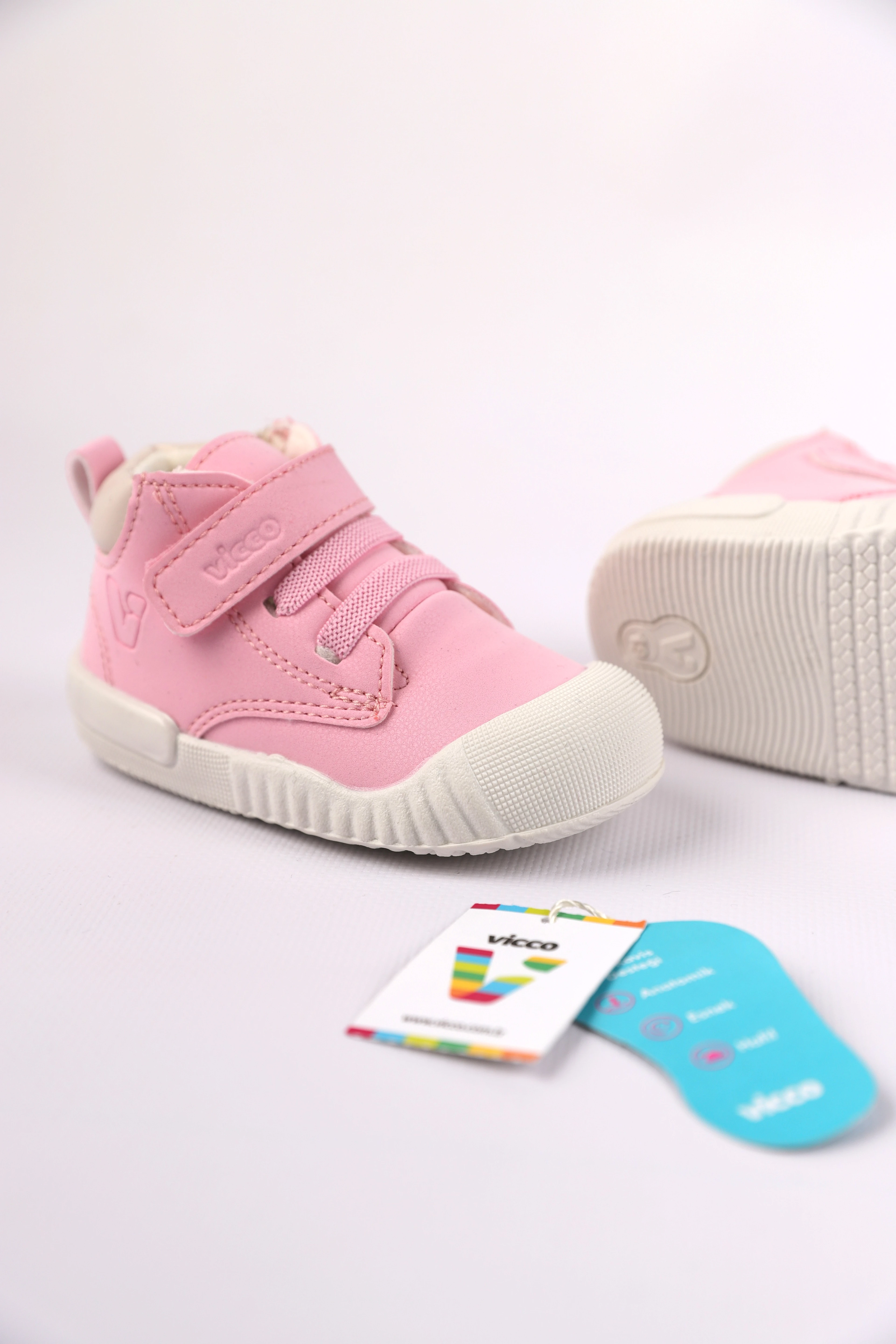 Vicco Paw 19-21 Numara Anatomik Kız Çocuk Pembe Bot – Hafif, Esnek ve Rahat
