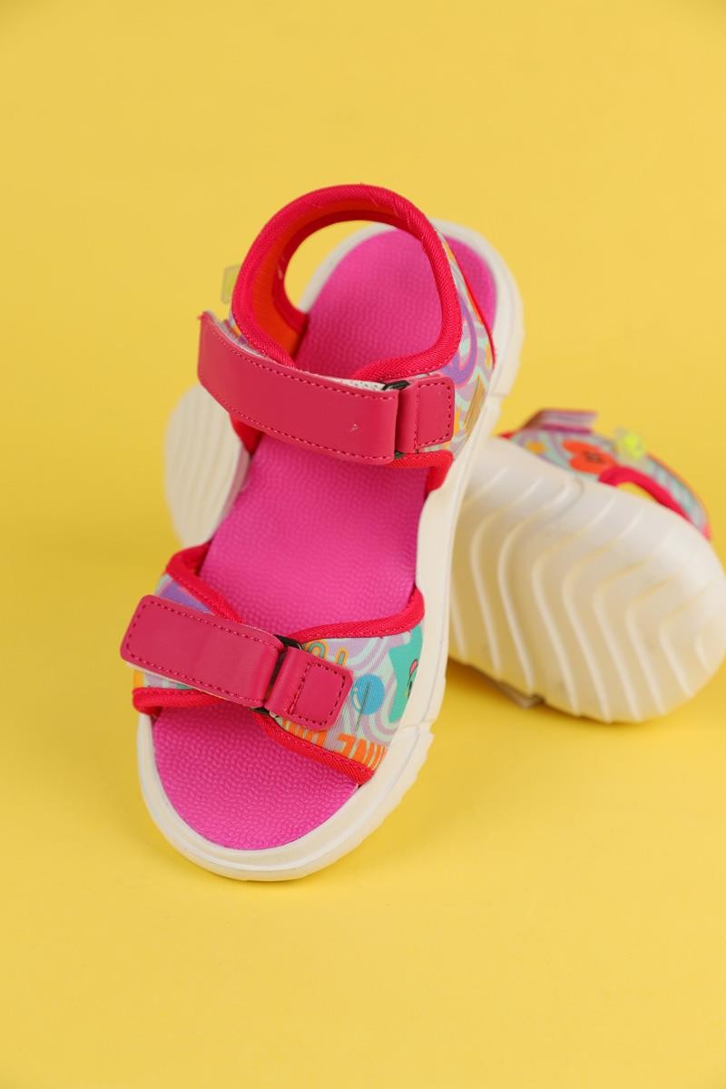 31-35 Numara Kız Çocuk Pembe Renk Dudino Paris Funny Sandalet
