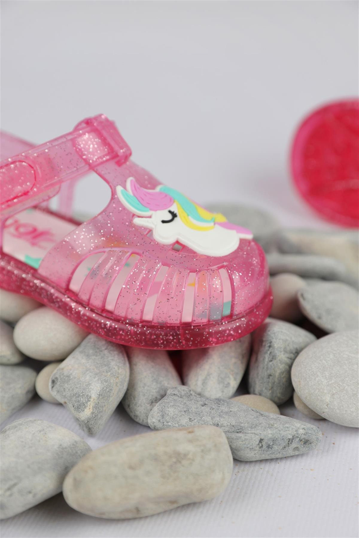 19 - 25 Numara Kız Çocuk Fuşya İgor Tobby Gloss Unicorn Sandalet